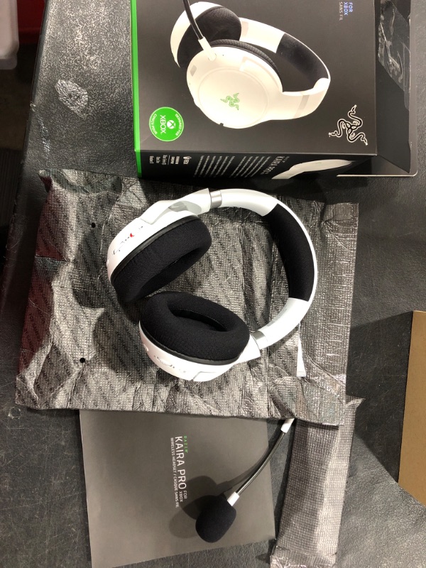 Photo 2 of Razer Kaira Pro Wireless Gaming Headset for Xbox Series X|S, Xbox One: TriForce Titanium 50mm Drivers - Supercardioid Mic - Dedicated Mobile Mic - EQ Pairing - Xbox Wireless & Bluetooth 5.0 - White