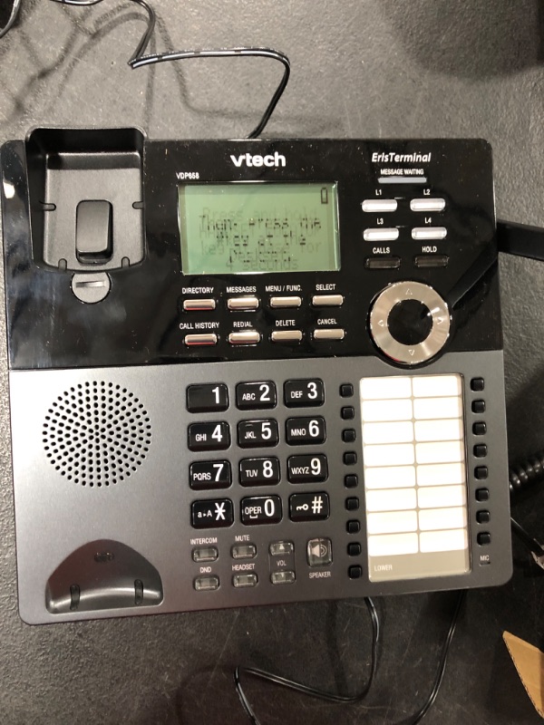 Photo 1 of VTech AM18247 Extension Deskset for VTech AM18447 Small Business System, Black Black Extension Deskset Console