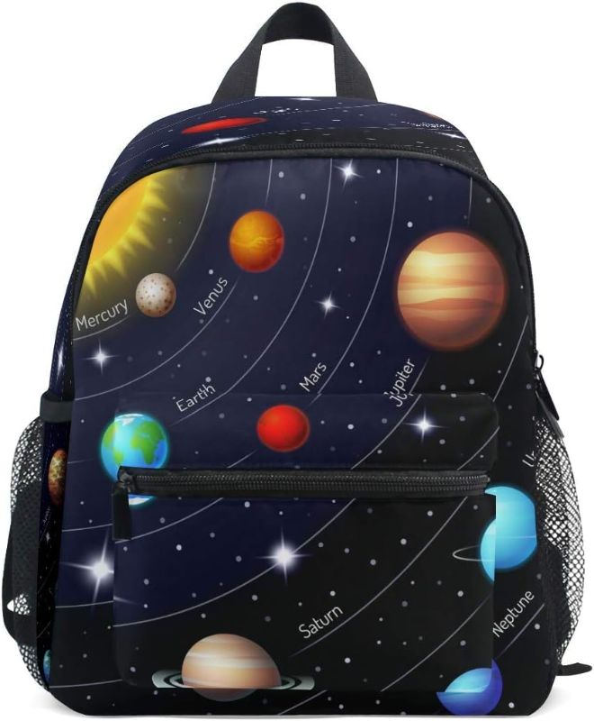 Photo 1 of AUUXVA Solar System Planets Kids Backpack Toddler Girls Boys Preschool School Bag Casual Travel Daypack Bookbag Schoolbag for Junior Primary Children Students a 