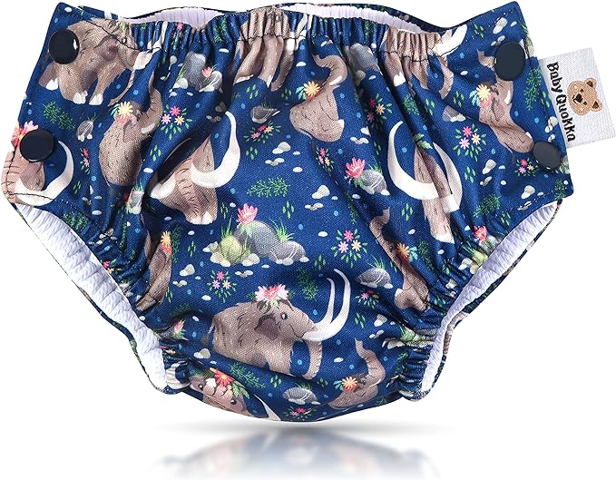 Photo 1 of Babby Quokka Swim Diaper: Leakproof Reusable Birth to Potty Toddler Boy or Girl Water Snap-On Panty for Water, Pool,Beach Use SIZE S