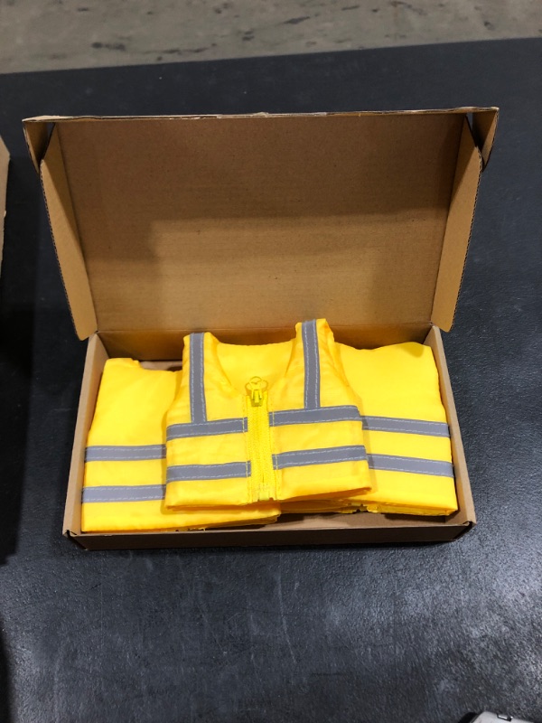 Photo 2 of 5 Pcs Safety Vest Can Cooler Reflective Vest Can Cover Beverage Work Vest Cup Holder Wine Beer Drink Coat for Summer Holiday Vacation Beach Party, Yellow