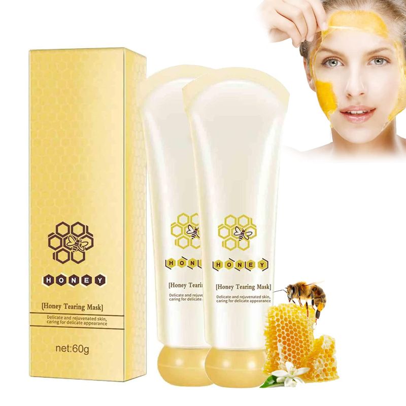 Photo 1 of  2Pcs Honey Tearing Mask Peel, Honey Blackhead Remover Mask Peel Off for All Skin Types
