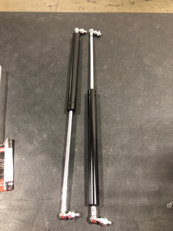 Photo 2 of 20 Inch 150 lb/667N Per Gas Shock Strut Spring for RV Bed Boat Bed Cover Door Lids Floor Hatch Door Shed Window and Other Custom Heavy Duty Project, a Set of 2 with L Mounts Vepagoo 150lb/667N 20in