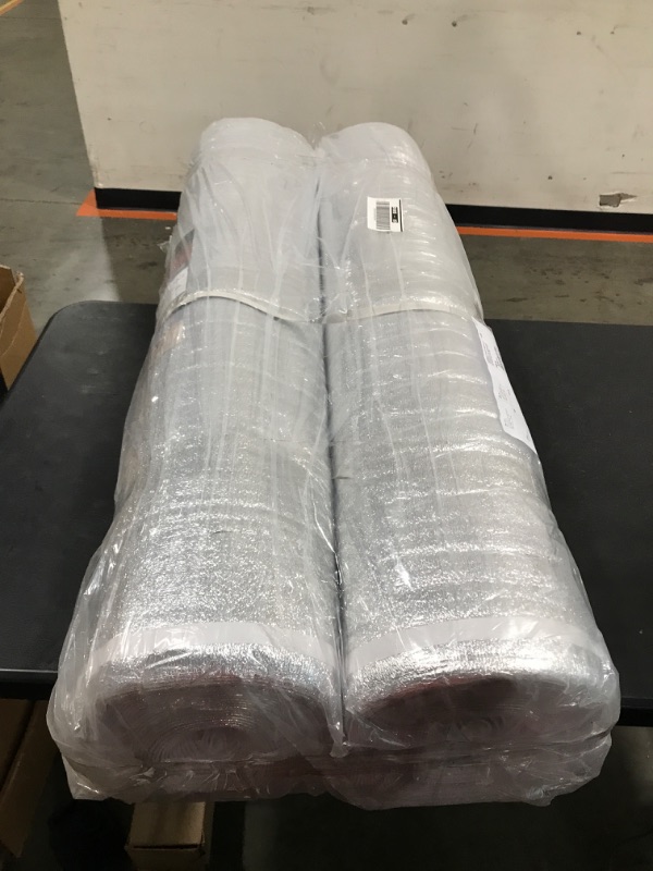 Photo 2 of 400SQFT AMERIQUE Premium 3 mm Thick Flooring Underlayment Padding with Tape & Vapor Barrier 3 in 1 Heavy Duty Foam (400SF Total, 200SF/Roll), 400 sq. ft., Silver Chrome (Pack of 2) 400 sq. ft. SILVER CHOME