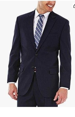 Photo 1 of Haggar Men's Premium Stretch Classic  Dark Navy-Jacket, 46 Tall
