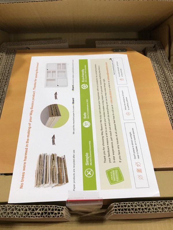 Photo 2 of Way Basics Cube Cubby Organizer with Door (Tool-Free Assembly and Uniquely Crafted from Sustainable Non Toxic zBoard Paperboard), Natural