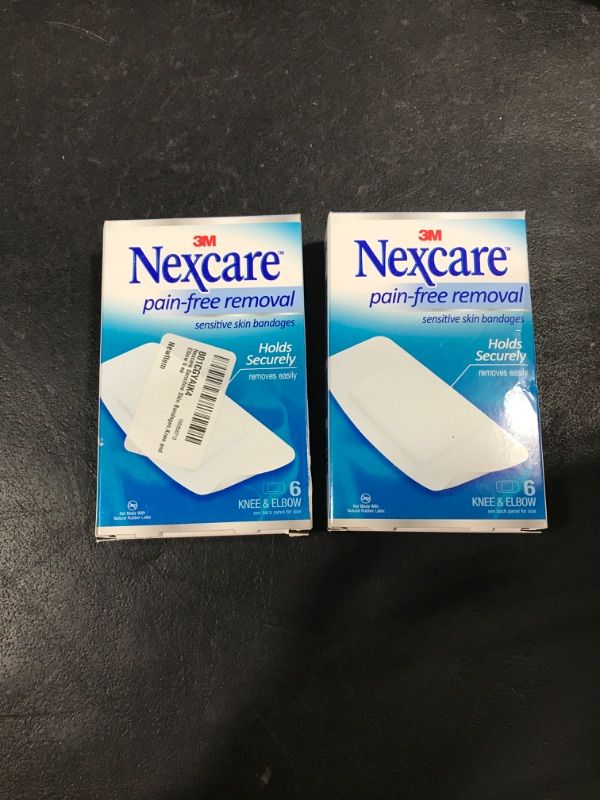 Photo 1 of 2 PACK- Nexcare Sensitive Skin Bandages,Knee and Elbow 6 ea