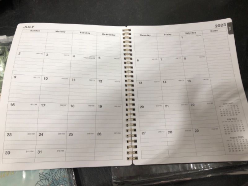 Photo 2 of 2024 Appointment Book - Daily Hourly Planner 2024, 7.9" x 9.8", Jan. 2024 - Dec. 2024, 2024 Weekly Appointment Book with 30-Minute Interval + Thick Paper + Twin-Wire Binding + Printed Tabs-Green 