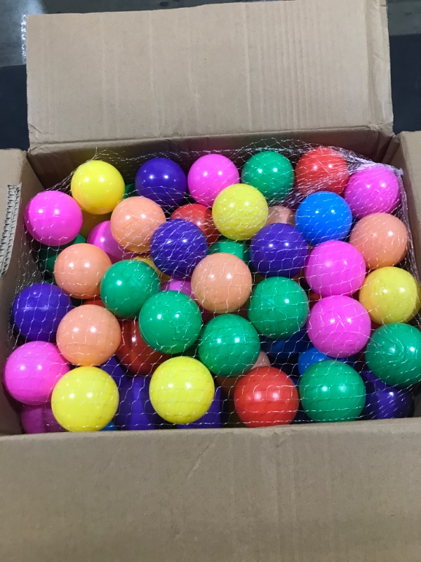 Photo 2 of Ball Pit Balls 100 Count Play Plastic Balls for Ball Pit Playpen BPA- Free Crush Proof Crawling Tunnels Balls for Pet Dogs,Soft Plastic Pool Balls for Kids Birthday Party/Decorations rainbow 100 pack