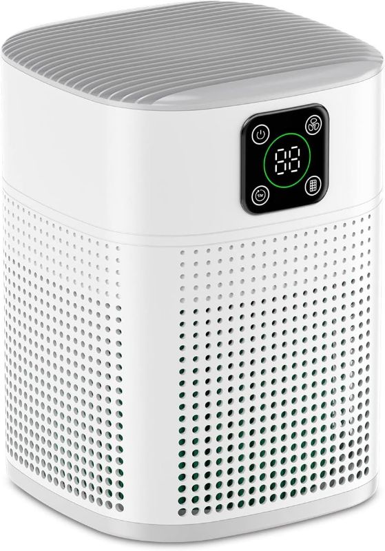 Photo 1 of Air Purifiers For Bedroom - Honeyuan H13 HEPA Air Purifier for Home Large Room 322 sqft, Air purifiers with 360°Air Intake, 3 Fan Speeds, 3-Stage Filtration For Pet Dander Dust Pollen Smoke
