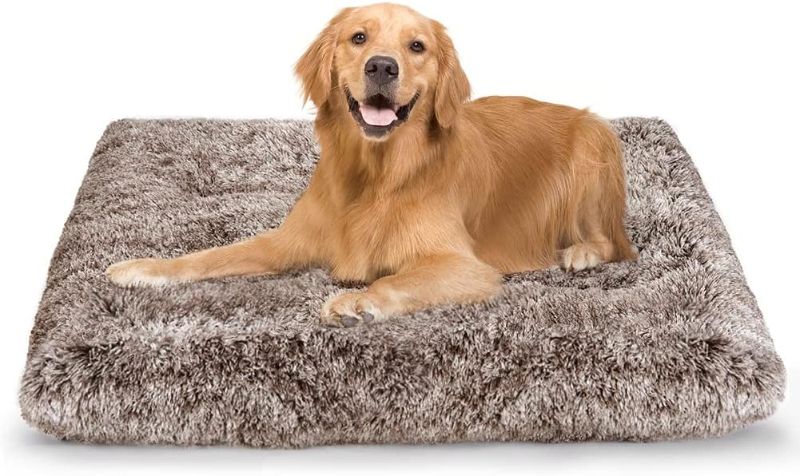 Photo 1 of  Dog Bed Crate Pad, Washable Dog Crate Beds for Large Medium Small Dogs, Deluxe Plush Anti-Slip Pet Beds, Fulffy Kennel Pad 36 inch
**STYLES MAY VARY**