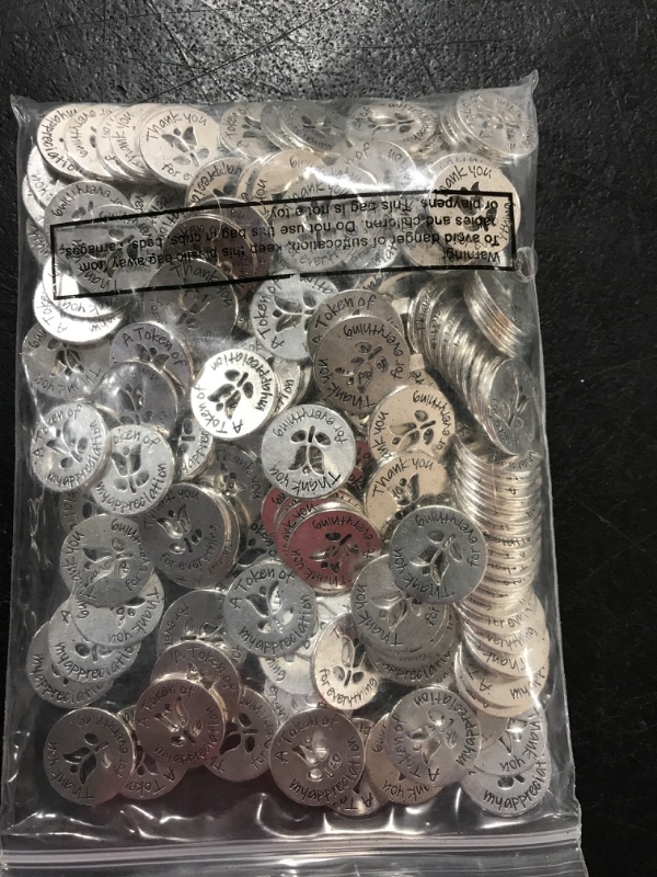 Photo 2 of 200 Pcs Token of Appreciation Coins 0.79 Inches Diameter Metal Kindness Coins Thank You Appreciation Tokens for Kids Behavior Staff Employee Appreciation Gifts for Coworkers Student Teacher Awards