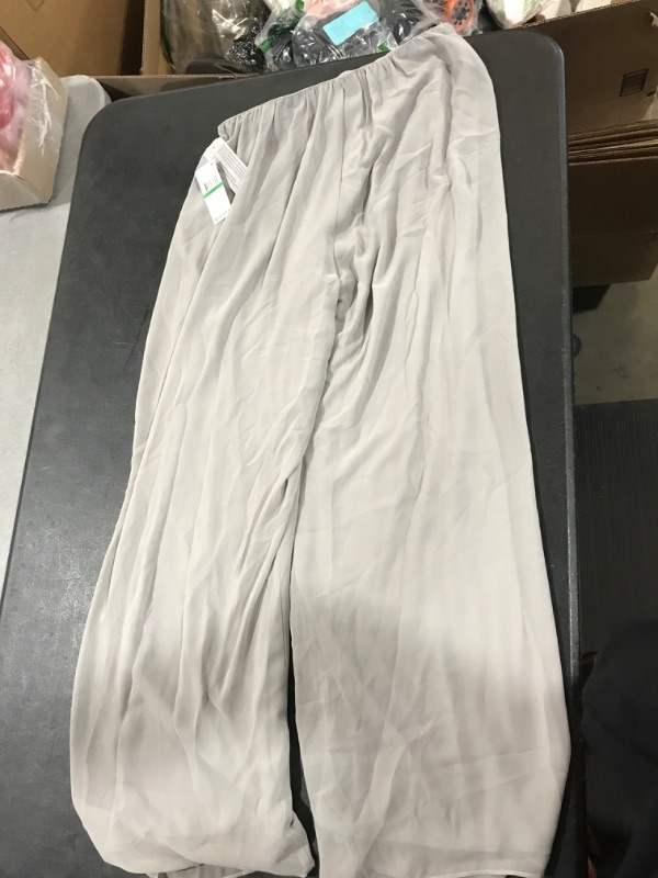 Photo 2 of Alex Evenings Women's Full Length Straight Leg Dress Pant (Size L) Large Dove Chiffon