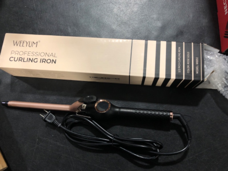 Photo 2 of Small Curling Iron 1/2 Inch Barrel, Tiny Curling Wand for Short Hair, Ceramic Tourmaline Hair Curling Iron Dual Voltage