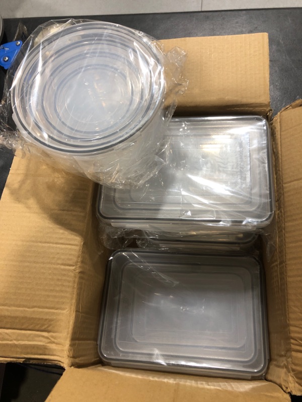 Photo 2 of 28 Pieces Food Storage Containers with Lids EXTRA LARGE Freezer Containers for Food BPA-Free Meat Fruit Vegetables Plastic Containers for Food with lids Storage Airtight Leak-Proof Food Containers Kitchen Pantry 14pack