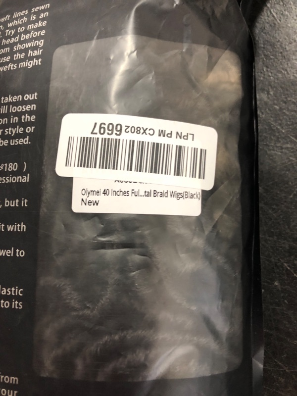 Photo 1 of Olymei 40 Inches Full Double Lace Front Square Knotless Locs Braided Wigs for Black Women Loc Braid Wig With Baby Hair Black Synthetic Lace Frontal Braid Wigs(Black)