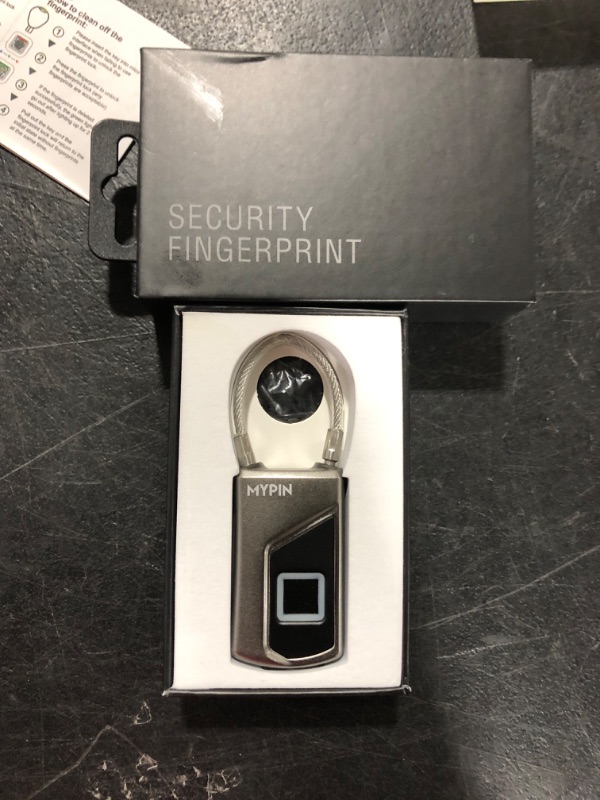 Photo 2 of Fingerprint Lock with Key Backup, Smart keyless Waterproof Fingerprint Padlock Ideal for Gym, Door, Luggage, Suitcase, Backpack, Bike, Office