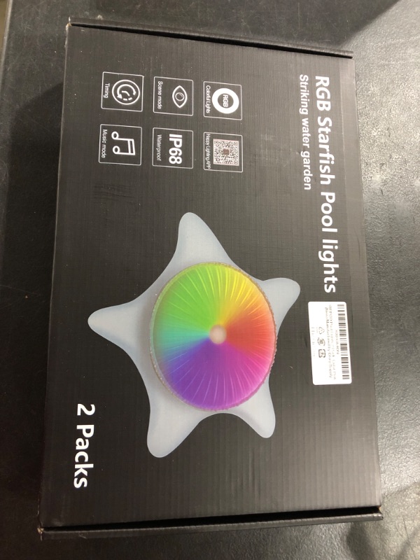 Photo 1 of RIFPOD LED Pool Lights with App Control for Above Ground Pools,15W RGB Dimmable Submersible Lights with Magnets,IP68 Underwater Light,Musci Sync Color Changing,16.4ft Cord,2 Pack,Color Pink
