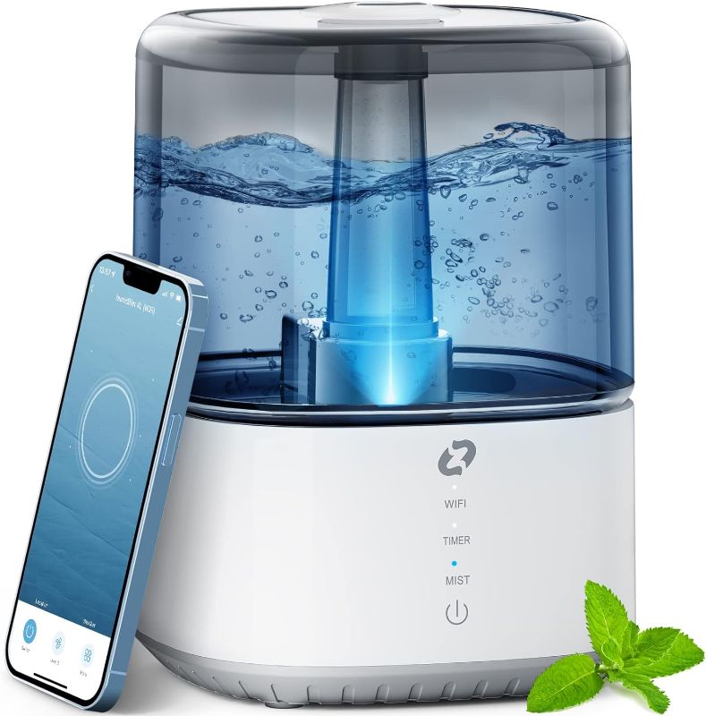 Photo 1 of Humidifiers for Bedroom, ZOESURE 2.5L Top Fill Cool Mist Essential Oil Diffuser, Smart Humidifier Work with Alexa Voice Control APP Quiet for Large Room, Plant, Baby
