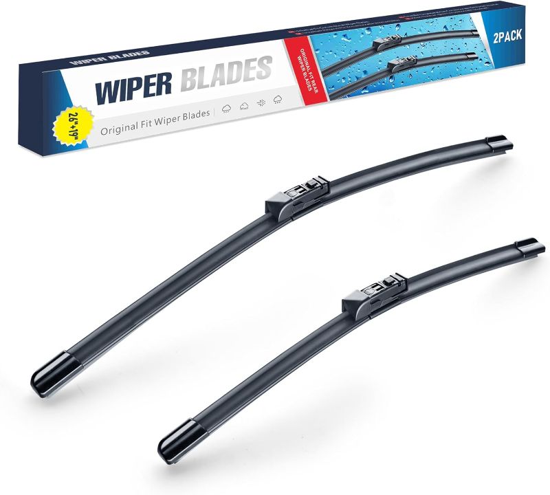 Photo 1 of 26"+19" Front Windshield Wipers Wiper Blades Replacement for Model 3 2022 2021 2020 2019 2018 2017 for Mode Y 2020 2021 2022 OEM Quality for My Car - Set of 2 