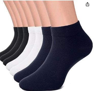 Photo 1 of ACTINPUT Ankle Socks for men Non Slip Cotton Socks No Show Socks Classic Low Cut Casual Socks Thin Socks 