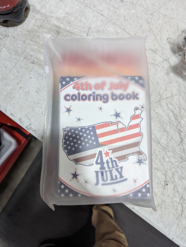 Photo 2 of Colarr 24 Pcs 4th of July Coloring Books with 24 Colorful Stackable Crayons Bulk Patriotic Activity Book for Kids Adults Toddlers Usa Independence Day Memorial Day Party Favors and Activities Supplies