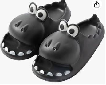 Photo 1 of Cute Dinosaur Slides Slippers for Women Men Adults Cartoon Soft Comfy Non-Slip Kids Cloud Slippers Toddler Boys Girls Open Toe Thick Sole Sandals Unisex Summer Beach Shower Home House Platform Shoes 