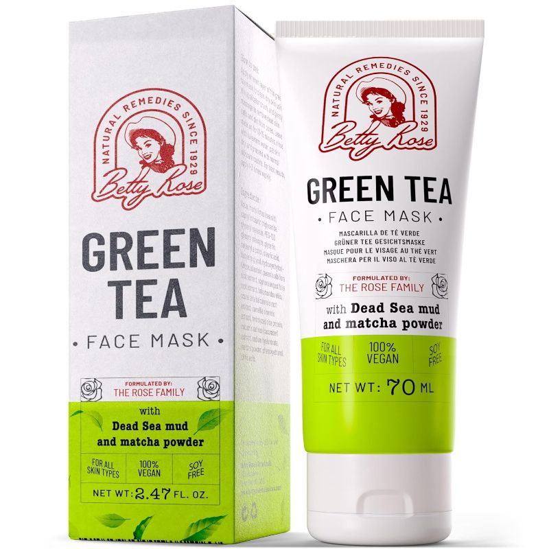 Photo 1 of 2 PACK- Green Tea Face Mask w/ Dead Sea Mud Masks for Face and Matcha Organic Face Mask, Face Detox Mask Brightening and Hydrating All Natural Face Mask Green Tea Detoxing Pore Cleanser 