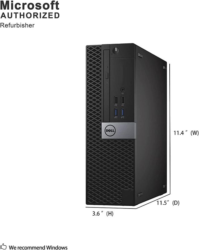 Photo 1 of Dell OptiPlex 7040 Small Form Factor PC, Intel Quad Core i7-6700 up to 4.0GHz, 16G DDR4, 512G SSD, Windows 10 Pro 64 Bit-Multi-Language Supports English/Spanish/French (Renewed)
