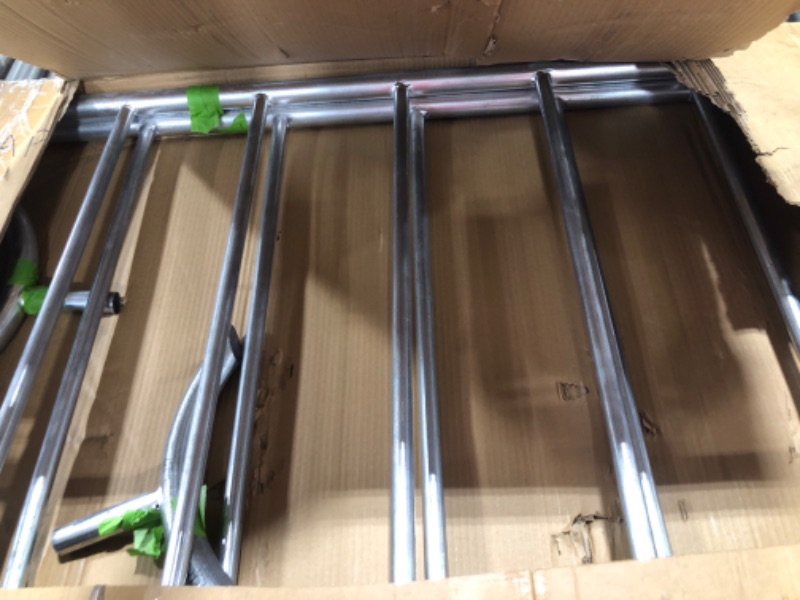 Photo 1 of Therwen 2 Pack Interlocking Crowd Control Barricade Safety Barricades Metal Traffic Barrier Fence Driveway Security Gates Barrier Road Closed Barricade with Standing Feet Frame 4.44 x 2.7 ft