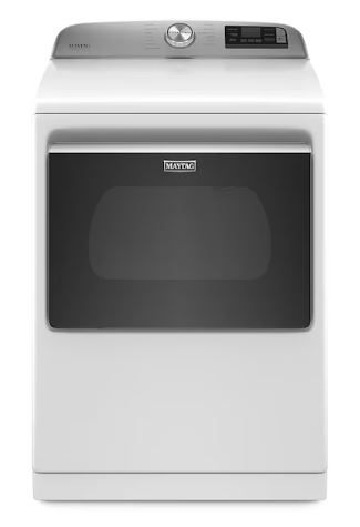 Photo 1 of Maytag Smart Capable 7.4-cu ft Steam Cycle Smart Electric Dryer (White) ENERGY STAR
