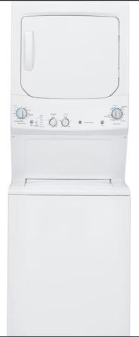 Photo 1 of GE Electric Stacked Laundry Center with 3.8-cu ft Washer and 5.9-cu ft Dryer
