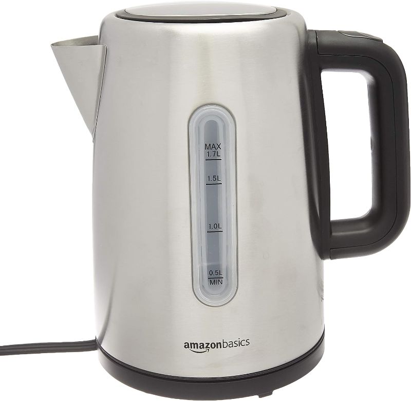 Photo 1 of 
Amazon Basics Stainless Steel Fast, Portable Electric Hot Water Kettle for Tea and Coffee