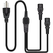 Photo 1 of 3 Prong Power Cord Splitter –1 to 2,1 to 3, 1 to 4 Cable Strip with 3 Pronged Indoor Outdoor Cable Strip Outlet Saver - Power Extension Cable 16 AWG (2 Way Power Splitter)
