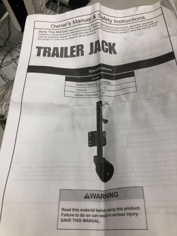 Photo 3 of Aukayne Trailer Jack with Wheel Heavy Duty 2000 LBs 12" Lift for RV Boat Anti Rust Galvanized