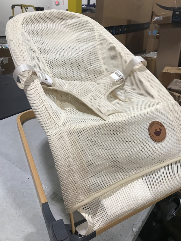 Photo 2 of ANGELBLISS Baby Bouncer, Portable Bouncer Seat for Babies, Infants Bouncy Seat with Mesh Fabric, Natural Vibrations (Beige)  (Stock picture similar)