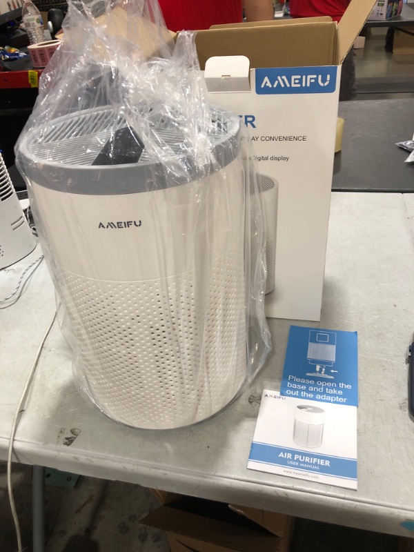 Photo 1 of Air Purifiers for Home Large Room up to 1350ft², AMEIFU Upgrade Large Size H13 Hepa Bedroom Air Purifier for Wildfire,Pets Dander with 3 Fan Speeds, Filter Replacement Reminder, Aromatherapy Function White