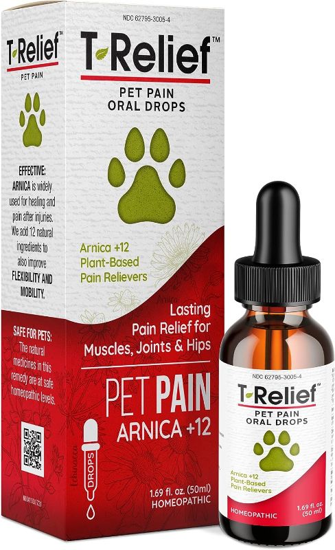 Photo 1 of -Relief Pet Pain Relief Drops Arnica +12 Powerful Natural Medicines Help Reduce Muscle Joint & Hip Pain Soreness Stiffness Injuries in Dogs & Cats - Fast-Acting Soother - 1.69 oz