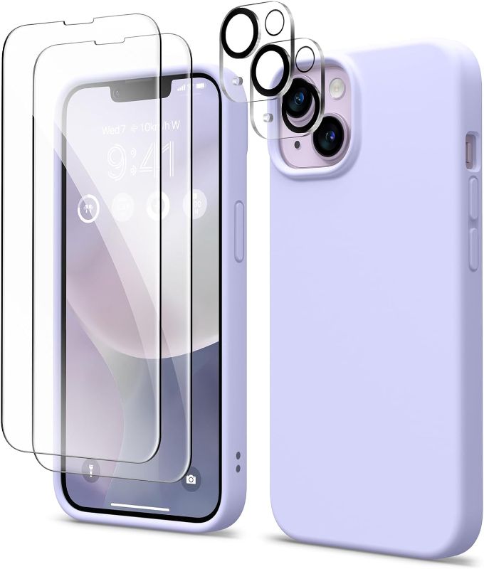 Photo 1 of 
GONEZ for iPhone 14 Case Silicone, with 2X Screen Protector + 2X Camera Lens Protector, [Soft Anti-Scratch Microfiber Lining], Liquid Silicone Shockproof..