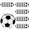 Photo 1 of 48 Pcs Soccer Party Favors Soccer Non Woven Gift Bags 9.84 x 9.84 Inches Soccer Themed Party Goody Candy Gift Bags for Soccer Theme Party Gift Supplies Decor for Kids