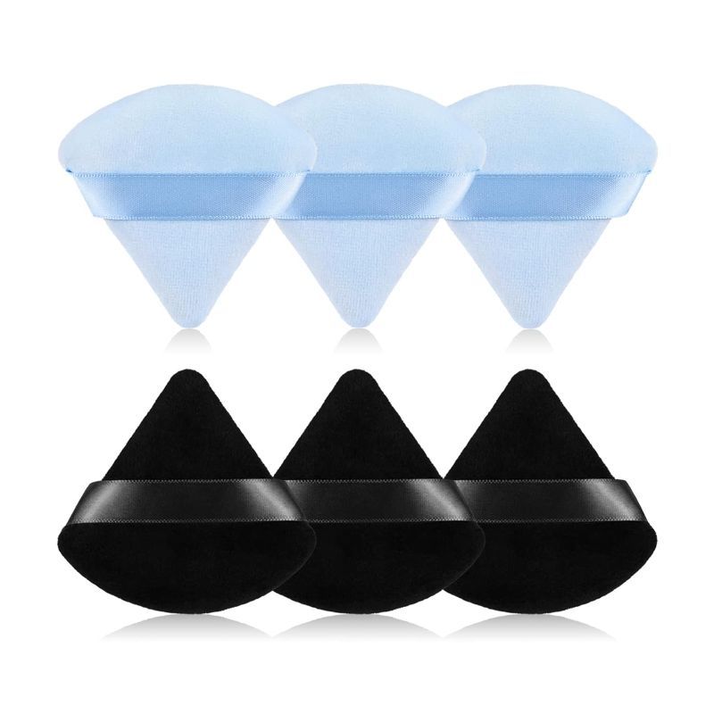 Photo 1 of  6pcs Triangular Powder Puff Face Soft Velour Makeup Puff