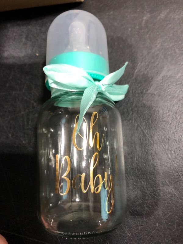 Photo 1 of "OH BABY" GLASS BABY BOTTLES FOR BABY SHOWER   
