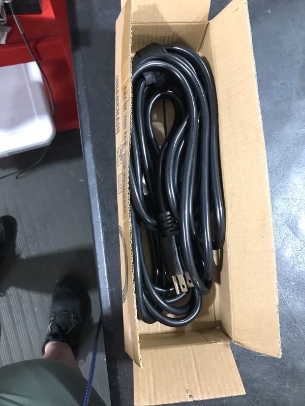 Photo 1 of 25 FT 16 Gauge Black Indoor Outdoor Extension Cord Waterproof, Flexible Cold Weather 3 Prong Electric Cord Outside, 13A 1625W 125V 16AWG SJTW, ETL Listed HUANCHAIN 25 foot
