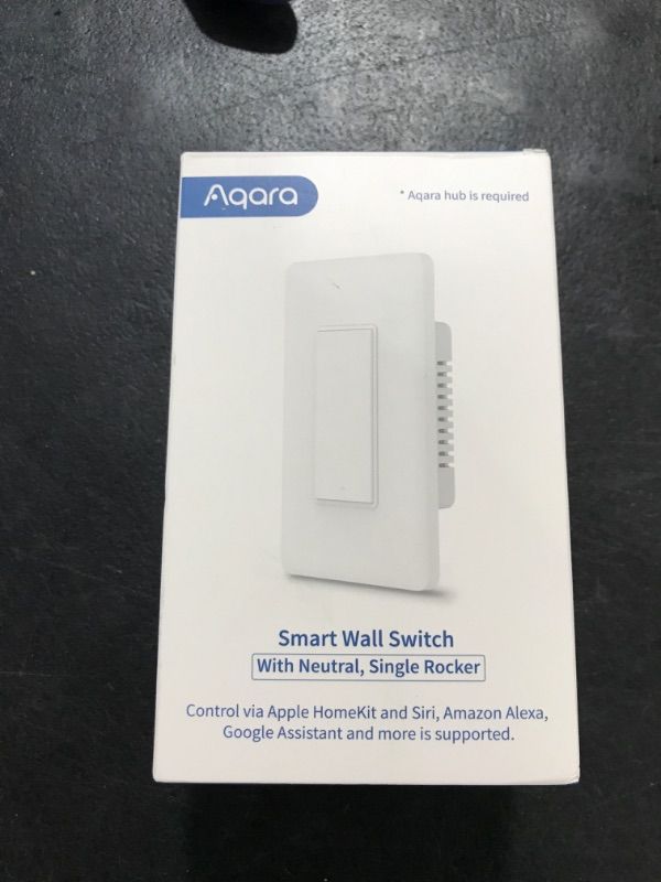 Photo 3 of Aqara Smart Light Switch (with Neutral, Single Rocker), Requires AQARA HUB, Zigbee Switch, Remote Control and Set Timer for Home Automation, Compatible with Alexa, Apple HomeKit, Google Assistant Wall Switch(With Neutral,Single Rocker)