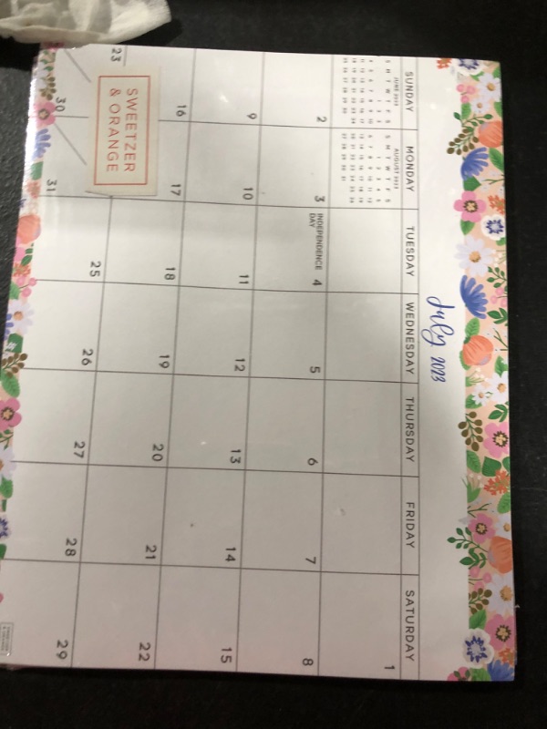 Photo 1 of S&O Floral Magnetic 2023 Fridge Calendar from July 2023-Dec 2024 - Tear-Off Refrigerator Calendar to Track Events & Appointments - 18 Month Magnetic Calendar for Fridge for Easy Planning - 8"x10" in.
x2
