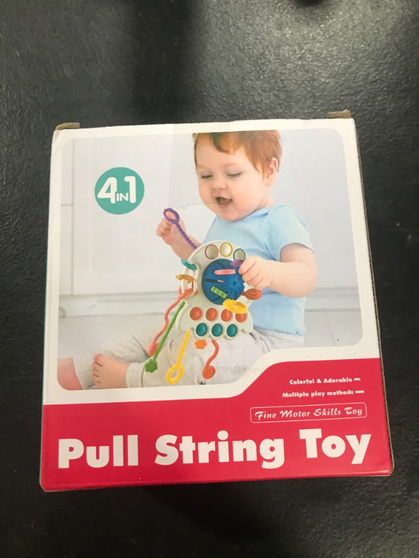 Photo 1 of Baby Montessori Sensory Toys - Toddler Learning Activities Travel Pull String Toys - Fine Motor Skills Teething Toys - Gifts for 6 9 12 18 Month Age 1 2 3 One Two Year Old Boys Girls Infant Toys
