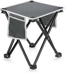 Photo 1 of  Camping Stool, 13.8 Inch Portable Folding Stool for Outdoor Walking Hiking Fishing 400 LBS Capacity with Carry Bag Grey ONLY ONE
