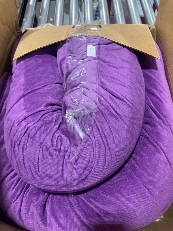 Photo 2 of U Shaped Pregnancy Pillow, Full Maternity Body Pillow for Sleeping with Velvet Cover, Support for Back, Hips, Legs, Belly for Pregnant Women, 1.6kg, 46IN, Purple