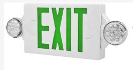 Photo 1 of JW LIGHTING LED Exit Signs with Emergency Lights, Double Sided Adjustable LED Emergency Combo Light with Backup Battery, Hard Wired, Commercial Grade, 120-277V, Fire Resistant
