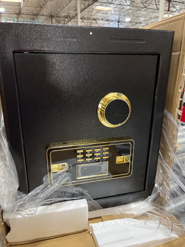Photo 2 of 2.4 Cub Large Home Safe Fireproof Waterproof, Anti-theft Fireproof Safe Box with Programmable Keypad, Spare Keys and Removable Shelf, Digital Security Safe for Home Money Firearm Documents Medicines- STOCK PHOTO FOR REFERENCE ONLY. PLEASE SEE PICTURES. 